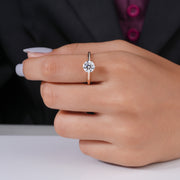 1.50 CTW Round Lab-Grown Diamond Solitaire Engagement Ring in 14K Rose Gold – IGI Certified